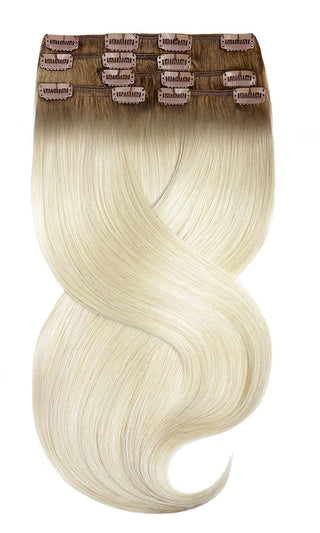CLIP-IN EXTENSIONS LUXURY  KURZER-ANSATZ Light Natur-Goldbraun & Hellblond.