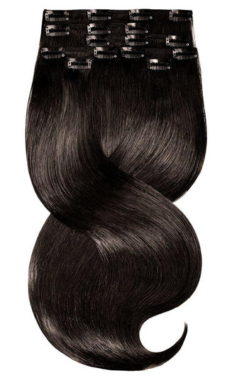 Haarverlängerung Schwarz-Braun Clip-in Extensions