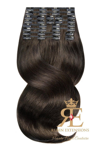 Deluxe Line Clip-in Haarverlängerung Schwarz-Braun
