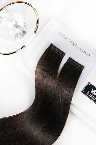 Keratin Bondings Haarsträhnen Schwarz-Braun Premium Line