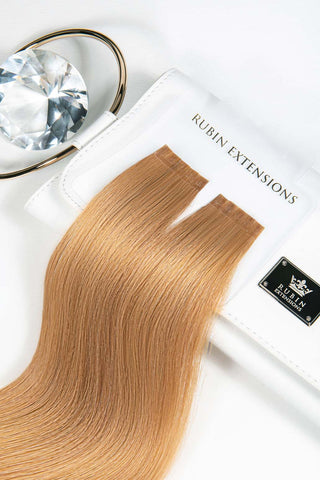 Keratin Bondings Haarsträhnen Hellbraun-Karamell Premium Line