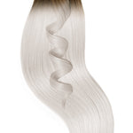 SOMBRÉ-Balayages, Schoko-Dunkelbraun & Silberblond